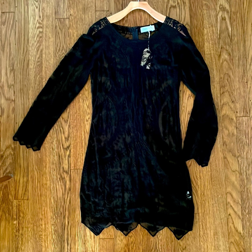 Summit+Peak Sheer black lace dress. Size medium.